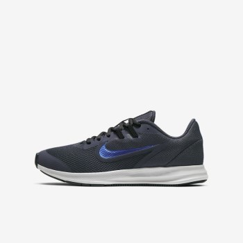 Nike Downshifter 9 - Nagyobb Gyerek Futócipő - Fekete/Szürke/Kék